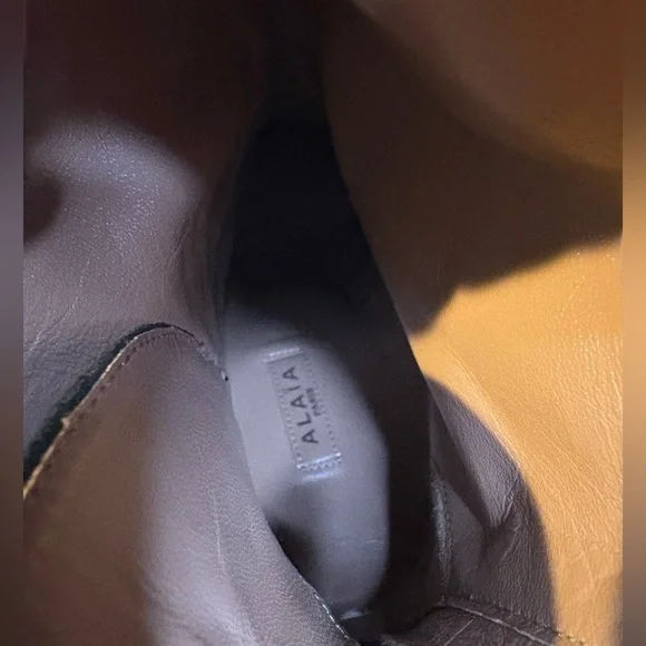 New- Azzedine Alaïa Lace-Up Suede Leather Platform Ankle Boots.Size: 37.5 - Picture 8 of 11